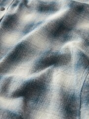 Grey/White Signature Brushed Flannel Check Shirt - Image 8 of 8