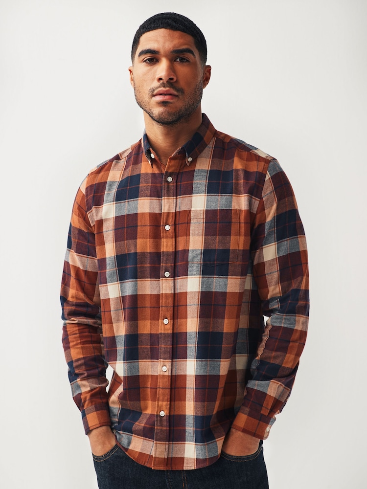 Rja pomaranča - Signature srajca iz flanele s Preveri Flannel - Slika 1 iz 9 Rja pomaranča - Signature srajca iz flanele s Preveri Flannel - Slika 1 iz 9