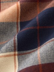 Rust Orange Signature Brushed Flannel Check Shirt - Image 9 of 9