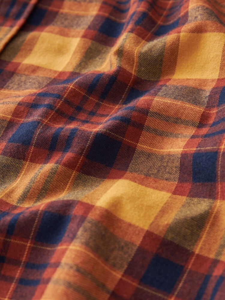 Ochre Yellow Signature Brushed Flannel Check Shirt - Image 7 of 7 Ochre Yellow Signature Brushed Flannel Check Shirt - Image 7 of 7