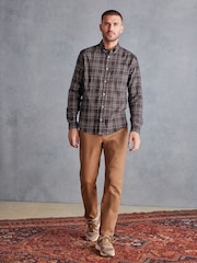Black Signature Brushed Flannel Check Shirt - Image 2 of 7