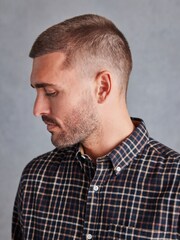 Black Signature Brushed Flannel Check Shirt - Image 4 of 7