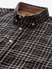 Black Signature Brushed Flannel Check Shirt - Image 6 of 7
