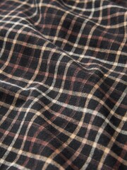 Black Signature Brushed Flannel Check Shirt - Image 7 of 7