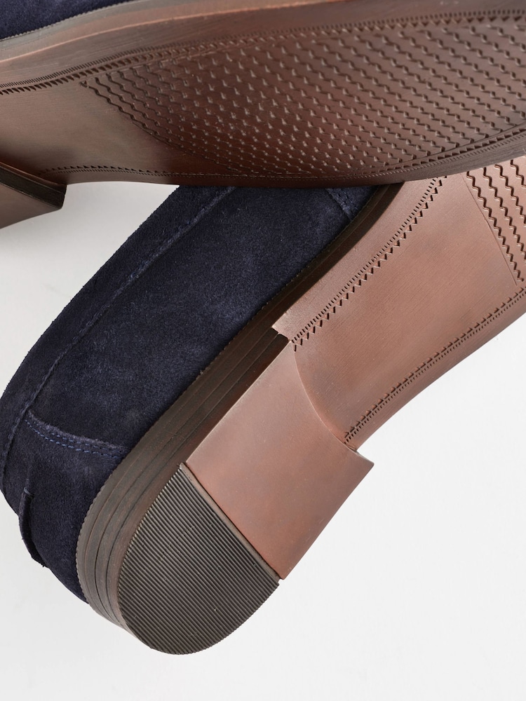 Mornarica modra Suede - Mokasini Penny Loafers - Slika 6 iz 6 Mornarica modra Suede - Mokasini Penny Loafers - Slika 6 iz 6