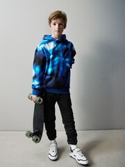 Blue Digital Print Hoodie (3-16yrs) - Image 3 of 7