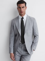 Reiss Black Ceremony Textured Silk-Blend Tie - Image 2 of 5