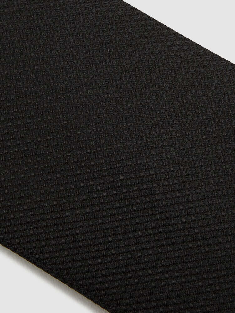 Reiss Black Ceremony Textured Silk-Blend Tie - Image 3 of 5
