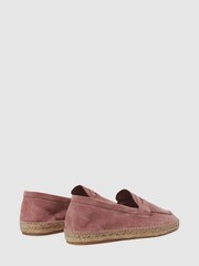 Reiss Pink Espadrille Suede Summer Shoes - Image 4 of 5