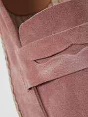 Reiss Pink Espadrille Suede Summer Shoes - Image 5 of 5