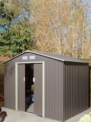 Rowlinson Garden Products Light Grey Metal Shed - Image 1 of 4