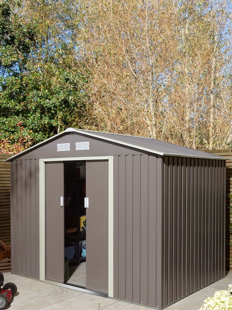 Rowlinson Garden Products Light Grey Metal Shed - Image 1 of 4