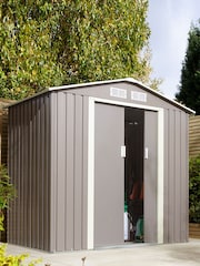 Rowlinson Garden Products Grey Metal Shed - Image 1 of 4