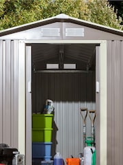 Rowlinson Garden Products Grey Metal Shed - Image 3 of 4