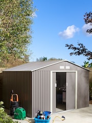 Rowlinson Garden Products Light Grey Metal Shed - Image 1 of 4