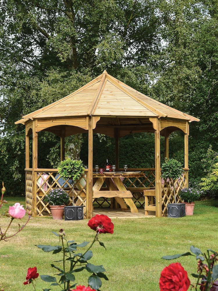 Rowlinson Natural Buckingham Garden Gazebo 9 x 11ft - Image 1 of 3