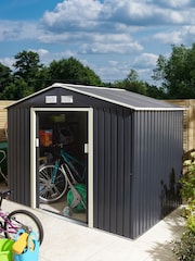 Rowlinson Garden Products Grey Metal Shed - Image 1 of 4