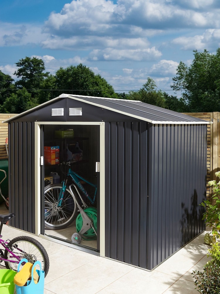 Rowlinson Garden Products Grey Metal Shed - Image 1 of 4