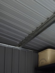 Rowlinson Light Grey Garden Trentvale Metal Pent Shed - Image 3 of 4