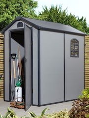 Rowlinson Garden Products Light Grey Airevale Shed 4x6 - Image 1 of 4