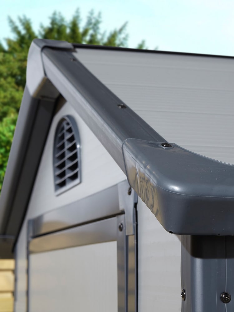 Rowlinson Garden Products Light Grey Airevale Shed 4x6 - Image 2 of 4