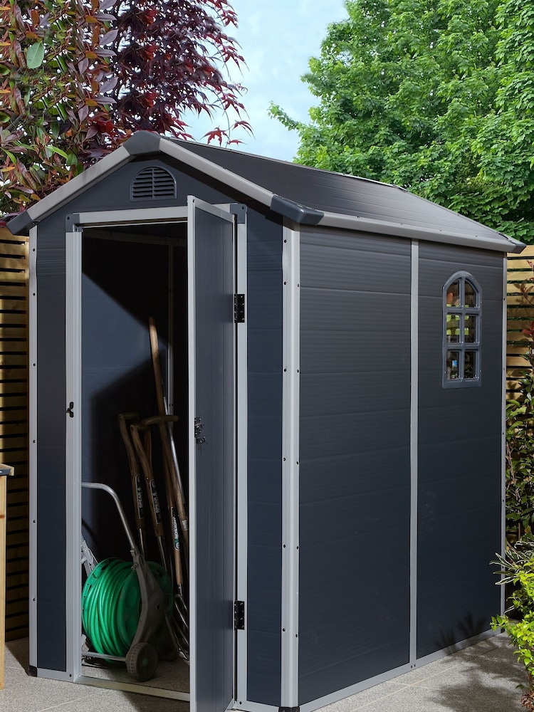 Rowlinson Garden Products Grey Airevale Shed 4x6 - Image 1 of 4