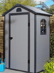Rowlinson Garden Products Light Grey Airevale Shed 4x3 - Image 1 of 4