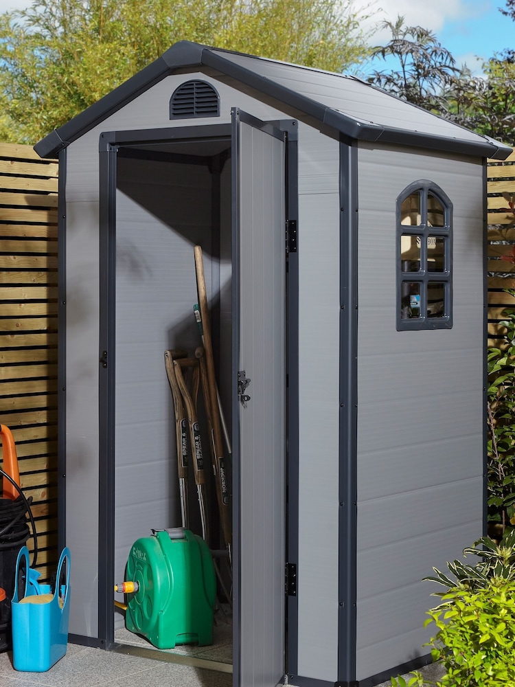 Rowlinson Garden Products Light Grey Airevale Shed 4x3 - Image 2 of 4