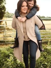 Barbour® Navy Barbour® Girls Navy Rosoman Hooded Quilted Jacket - Image 5 of 11