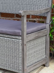 Rowlinson Garden Products Grey Alderly Storage Bench - Image 3 of 4