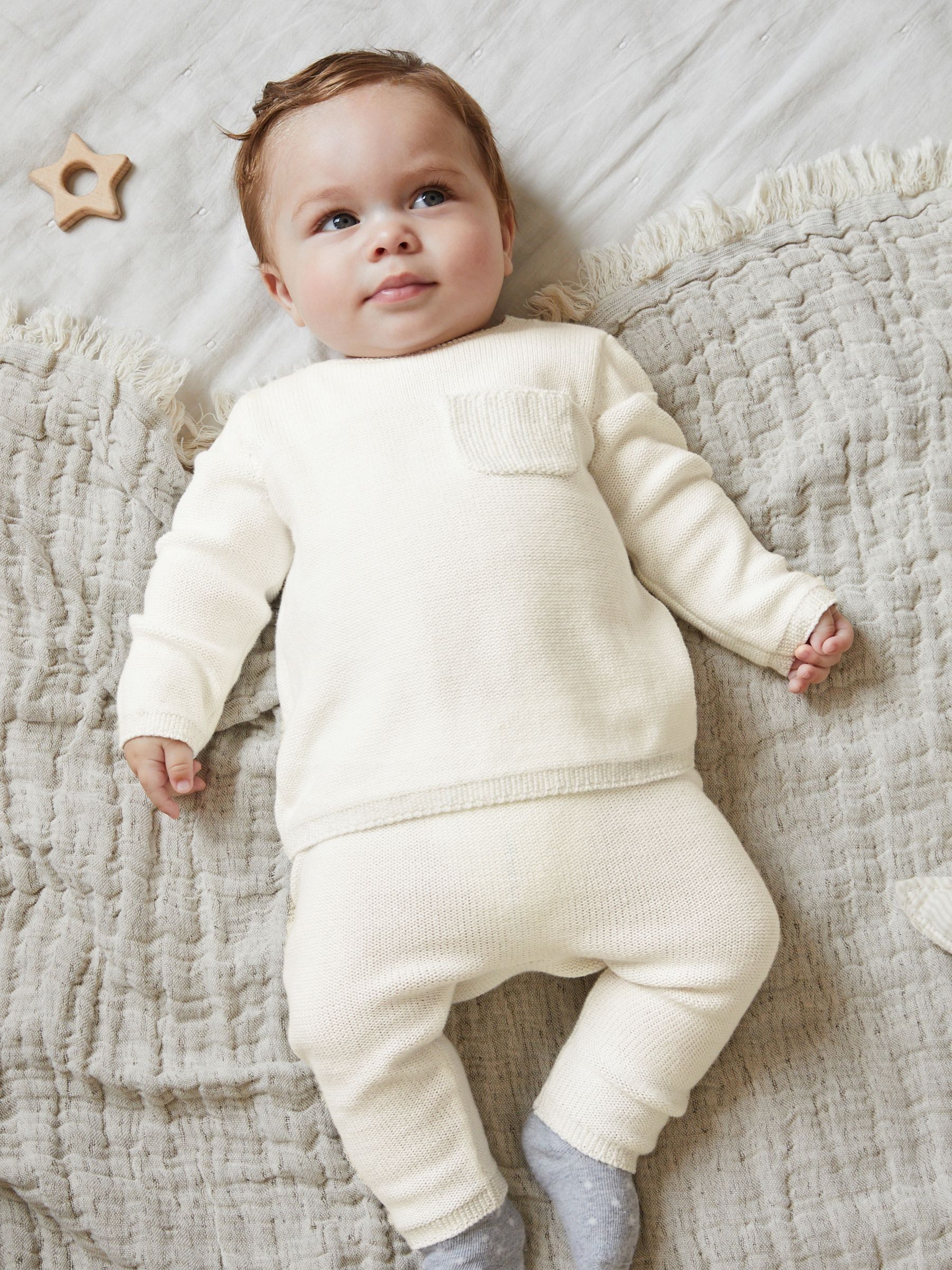 Buy White Knitted Baby Jumper Legging Set 0mths 2yrs from Next Luxembourg