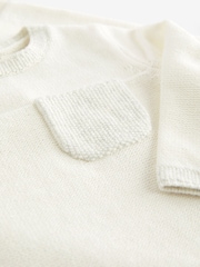 White Knitted Baby Jumper & Legging Set (0mths-2yrs) - Image 6 of 6
