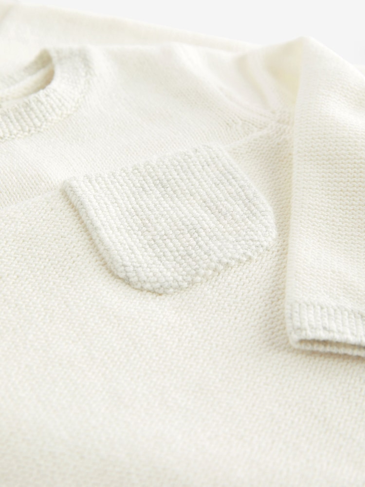 White Knitted Baby Jumper & Legging Set (0mths-2yrs) - Image 6 of 6