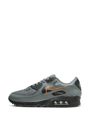Nike Black/Orange Air Max 90 Trainers - Image 1 of 6