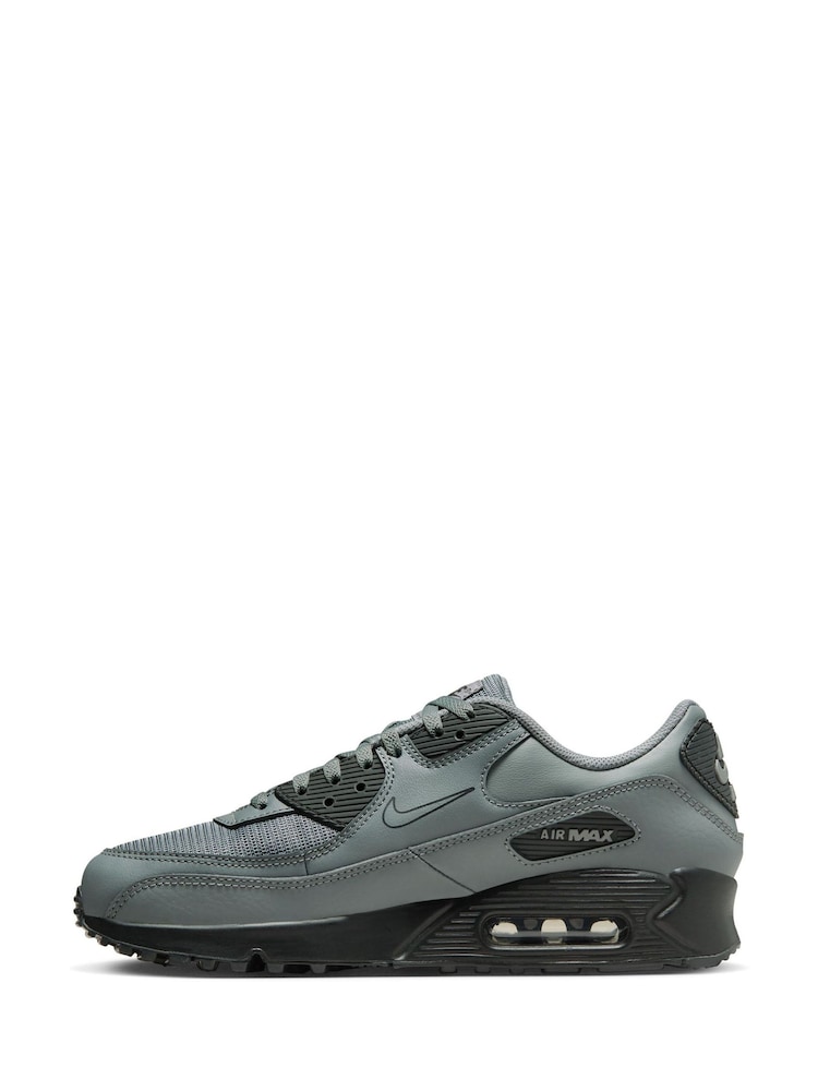 Nike Black/Orange Air Max 90 Trainers - Image 2 of 6