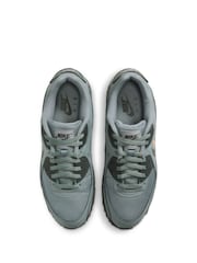 Nike Black/Orange Air Max 90 Trainers - Image 3 of 6