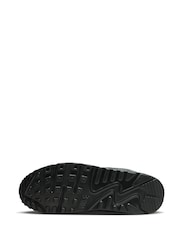Nike Black/Orange Air Max 90 Trainers - Image 4 of 6
