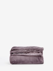 Purple Teddy Plush Fleece Throw - Image 6 of 6