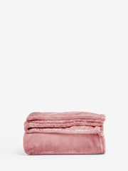Blush Pink Plush Fleece Throw - Image 4 of 4