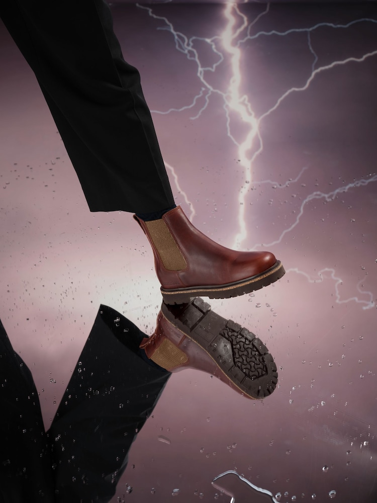 Birkenstock Brown Highwood Leather Chelsea Boots - Image 4 of 4