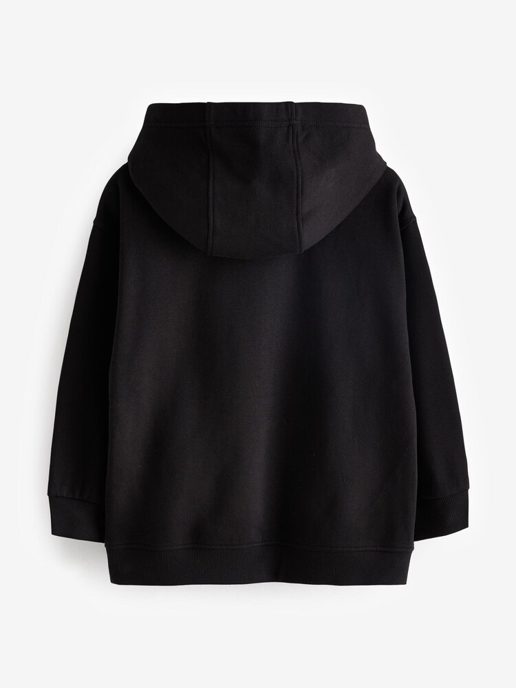 Black Metallic Bear Graphic Hoodie (3-16yrs) - Image 2 of 3