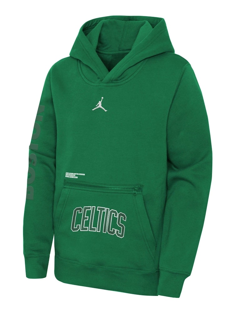 Nike Green Boston Celtics Jordan Statement Courtside Hoodie Youth - Image 2 of 3