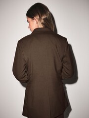 Brown Tailored Single Breasted Blazer - Image 1 of 6