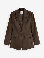 Brown Tailored Single Breasted Blazer - Image 2 of 6