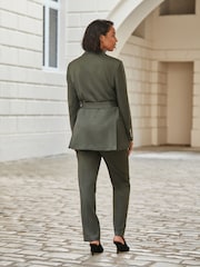 Green Tailored Taper Trousers - Image 2 of 6