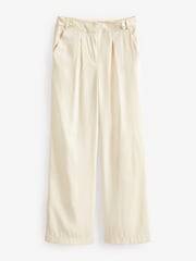 Cream Tailored Wide Leg Trousers - Image 5 of 6