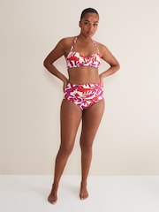 Phase Eight Orange Leaf Print Bikini Bottoms - Image 3 of 5