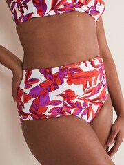 Phase Eight Orange Leaf Print Bikini Bottoms - Image 4 of 5
