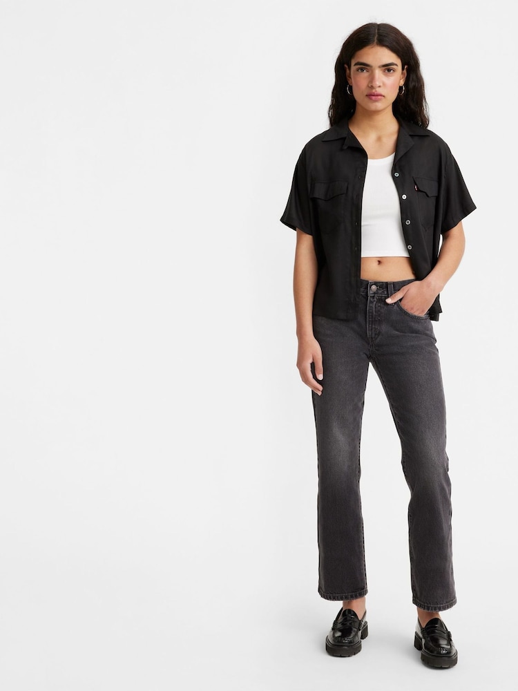 Levi's® Black Middy Straight Ankle Jeans - Image 1 of 8 Levi's® Black Middy Straight Ankle Jeans - Image 1 of 8