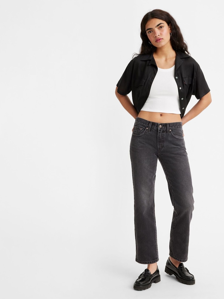 Levi's® Black Middy Straight Ankle Jeans - Image 2 of 8 Levi's® Black Middy Straight Ankle Jeans - Image 2 of 8